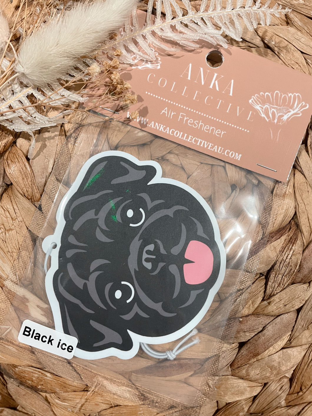 Pug Black Air Freshener