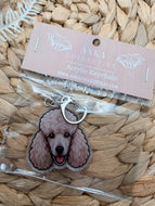 Standard Poodle Light Dog Keychain