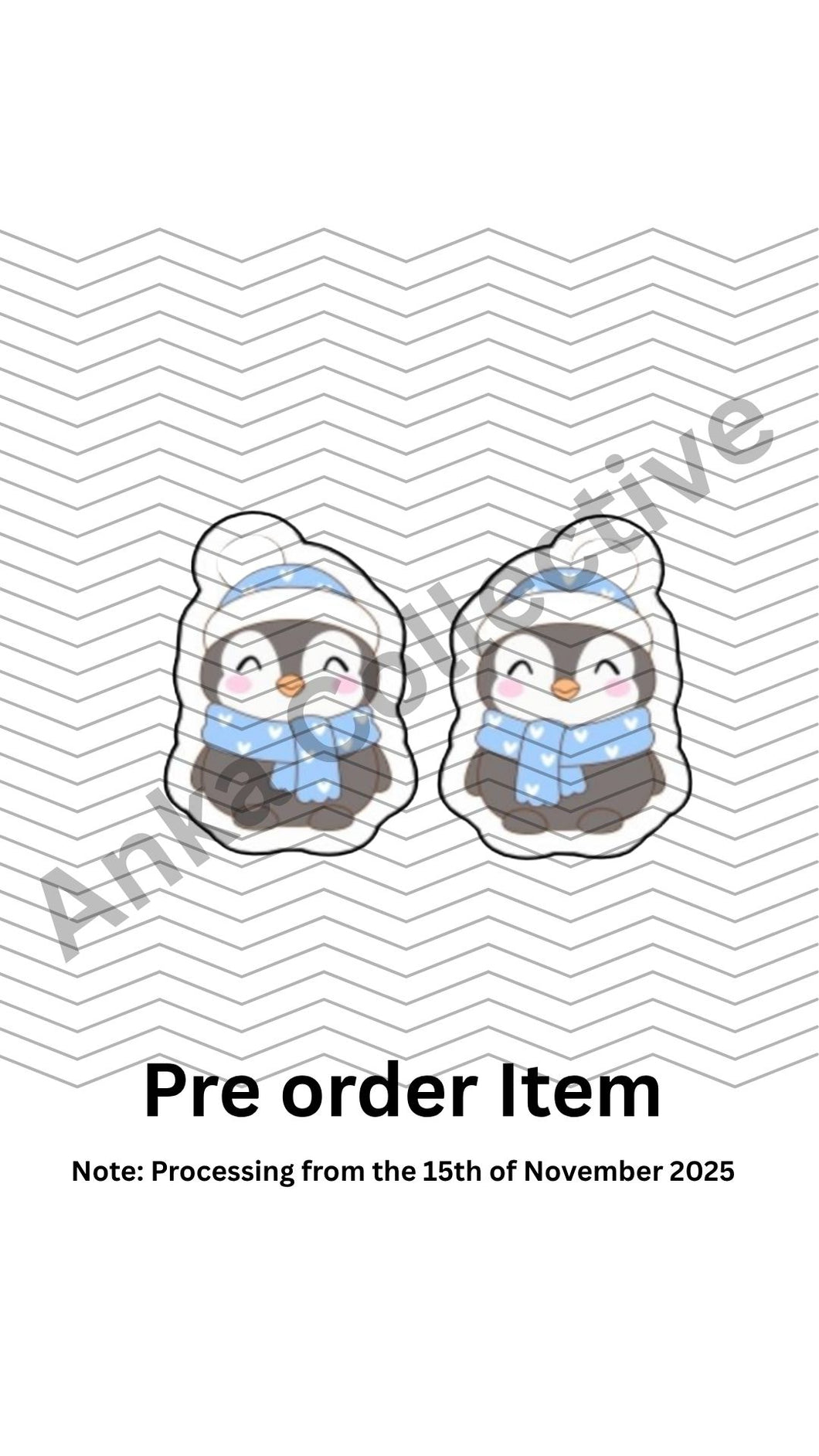 Winter Penguin Stud Earrings