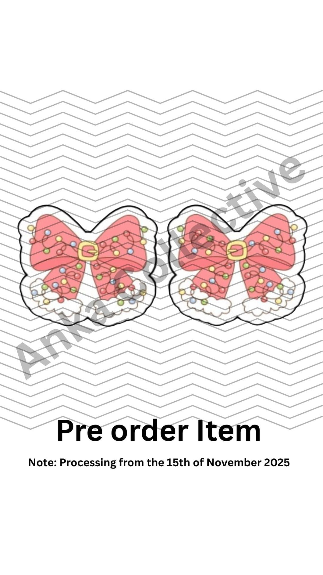 Christmas Bow Stud Earrings