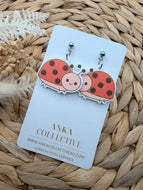 Ladybug Dangle Earrings