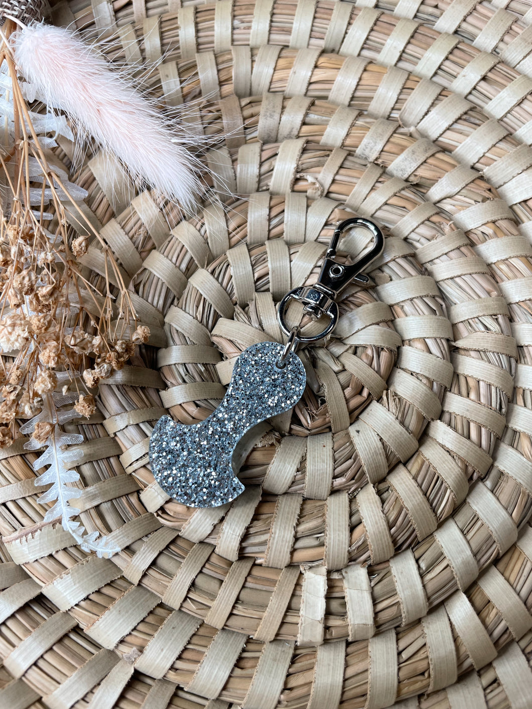 Silver Glitter Trolley Token