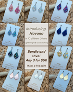 Havana Dangle Glitter Earrings