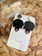 Load image into Gallery viewer, Great Dane Black Dangle Earrings
