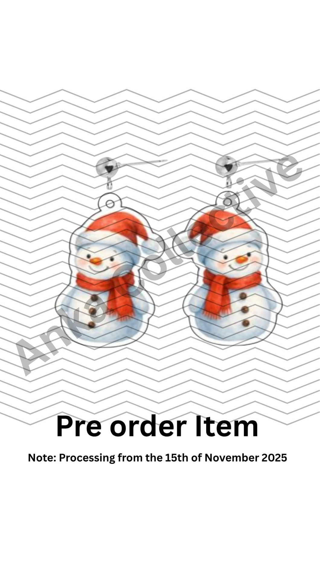 Snowman Dangle Earrings