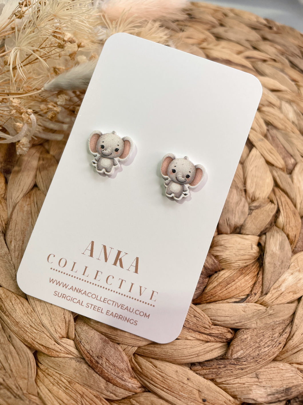 Elephant Stud Earrings