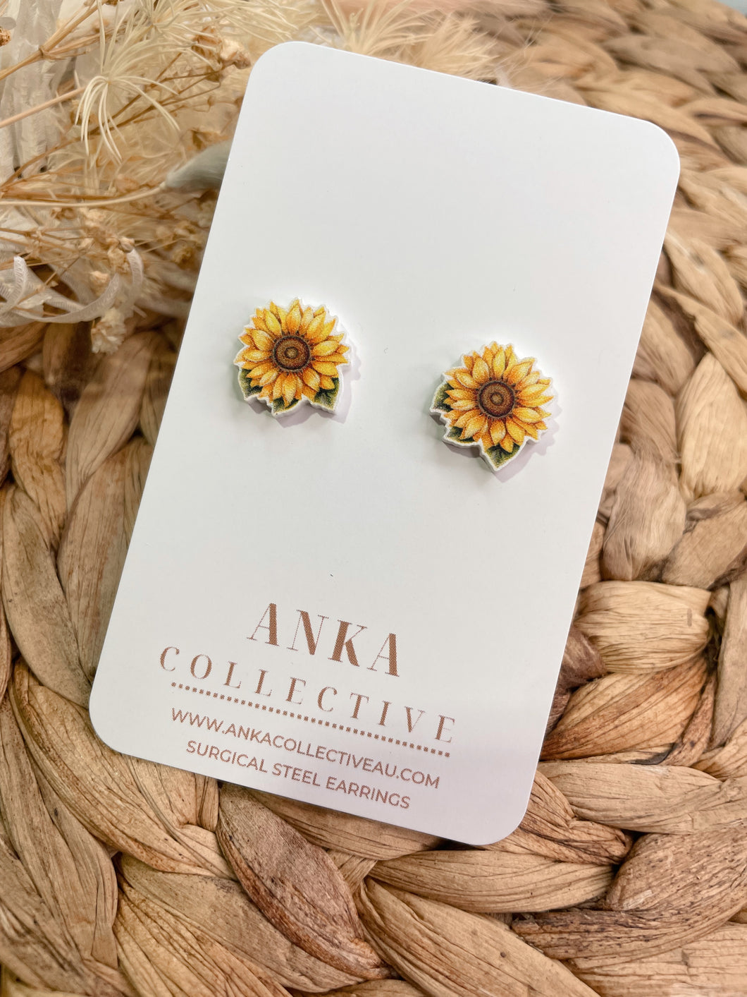 Sunflower Stud Earrings