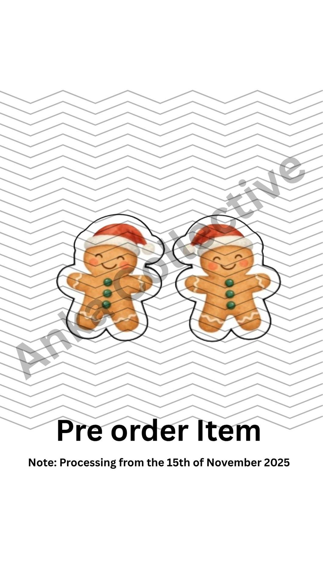 Gingerbread Man Stud Earrings