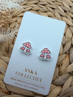 Mushroom Stud Earrings