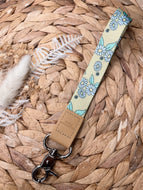 Honey Floral Wristlet