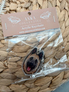 Belgian Shepherd Laekenois Dog Keychain