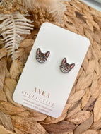 Bengal Light Cat Stud Earrings