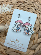 Mushroom Duck Dangle Earrings