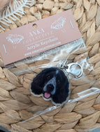 Cocker Spaniel English Black Dog Keychain