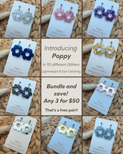 Load image into Gallery viewer, Poppy Dangle Glitter Earrings
