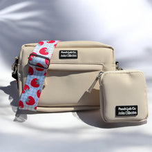 Load image into Gallery viewer, Pooch Walking Bag (Soft Ivory) - Strawberry Gingham
