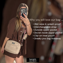 Load image into Gallery viewer, Pooch Walking Bag (Soft Ivory) - Mocha Gingham
