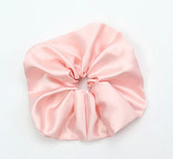 Large Baby Pink Satin Scrunchie