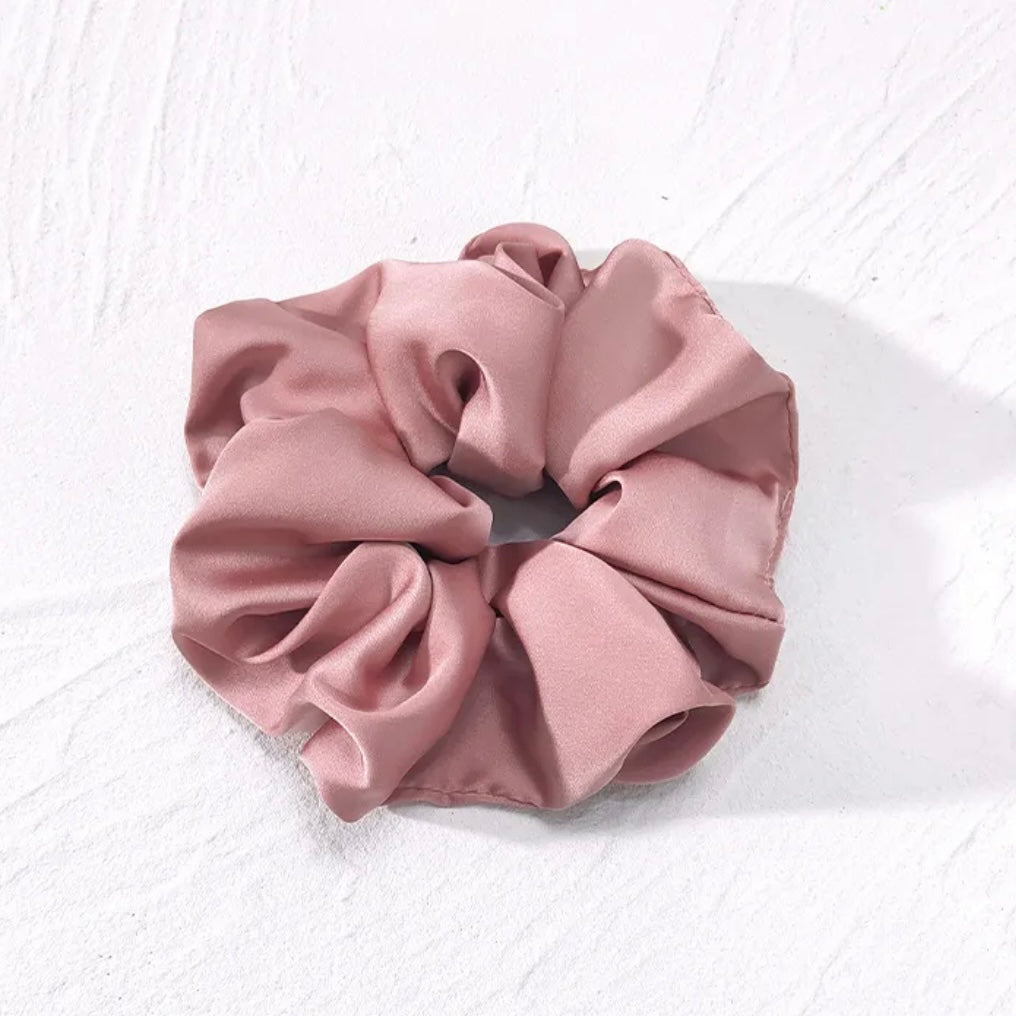 Reg Blush Satin Scrunchie