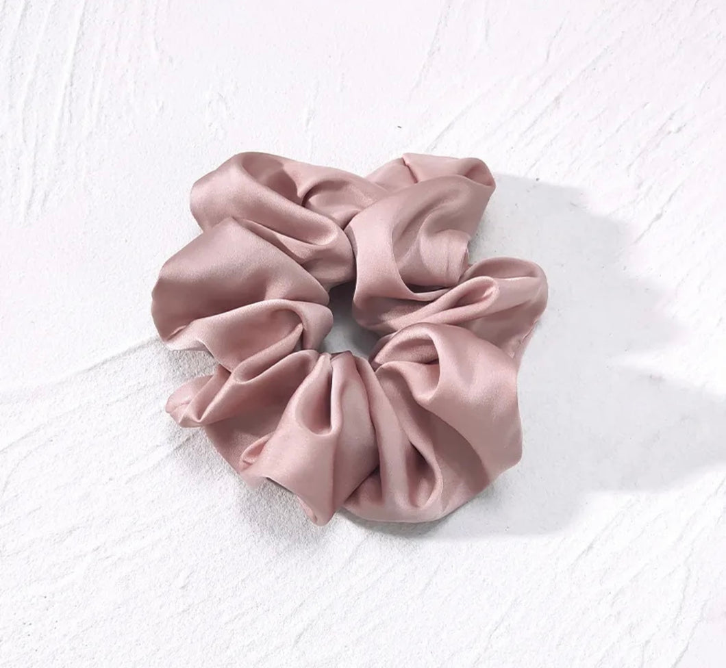 Reg Champagne Satin Scrunchie