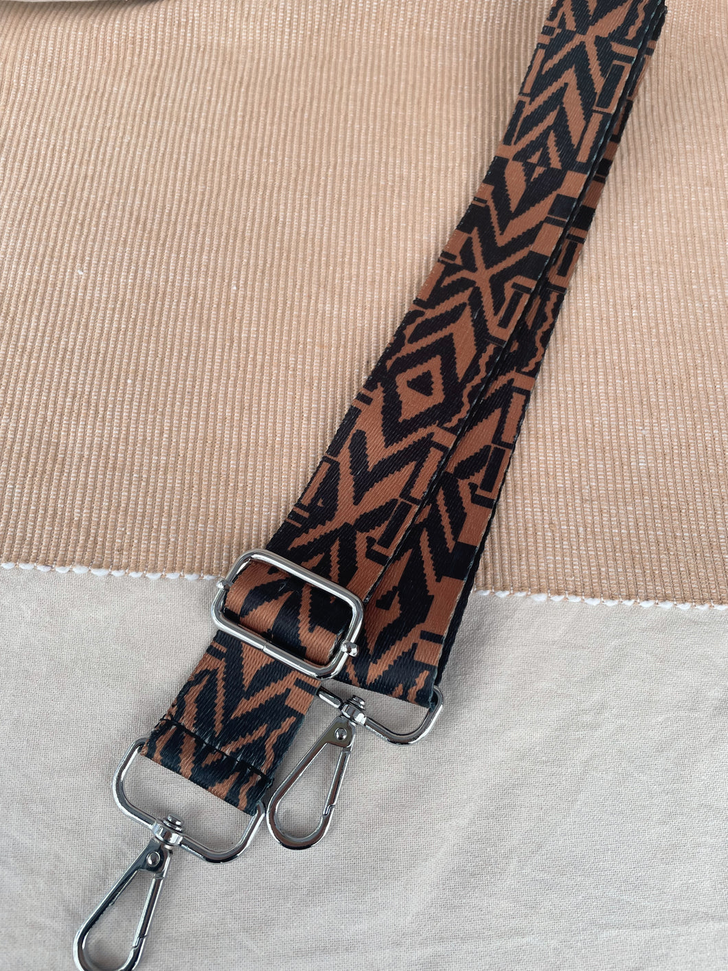 Handbag Strap Black Aztec