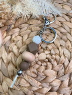 Cocoa Wooden Keychain