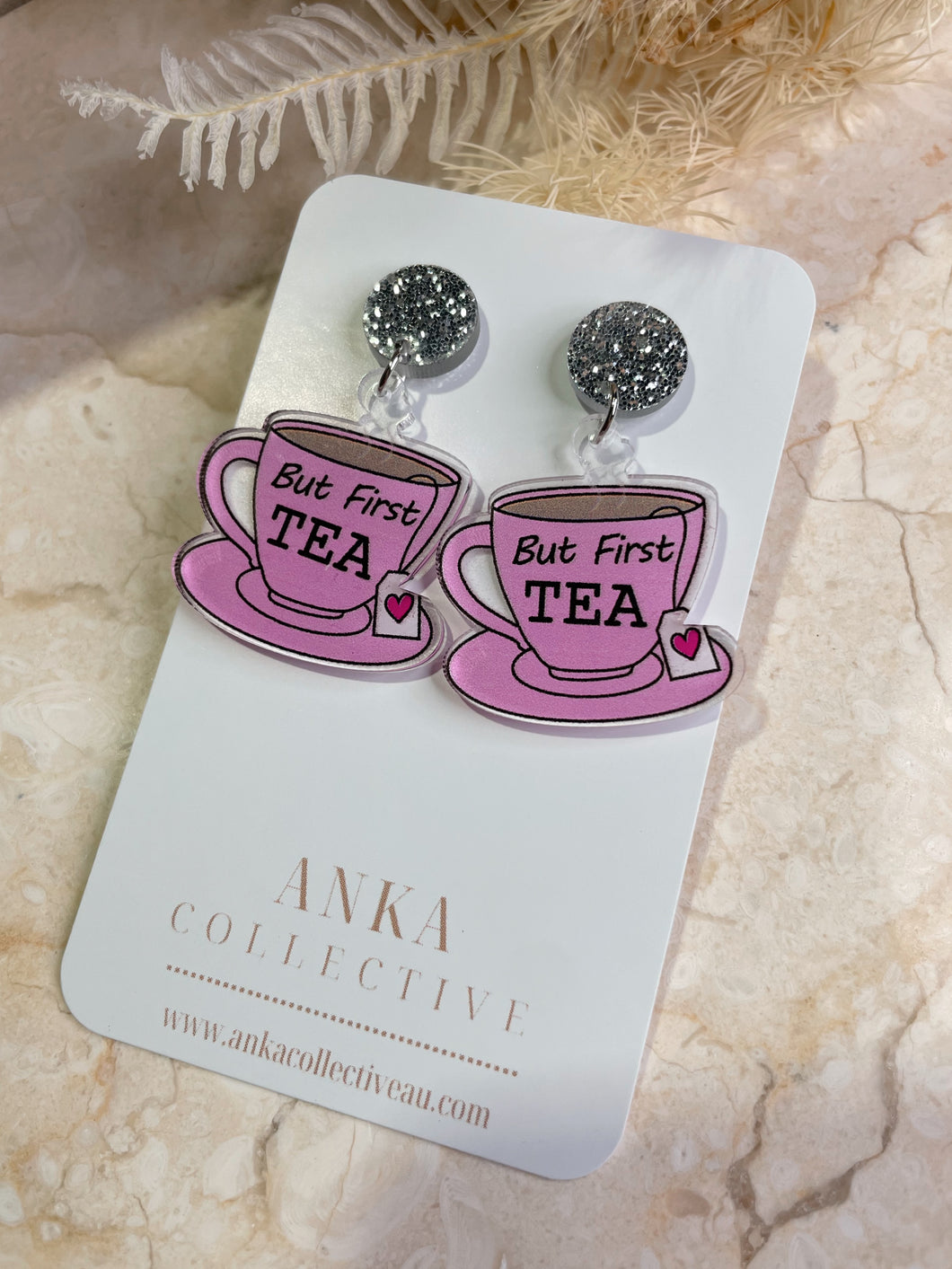 But First Tea Dangle Earrings