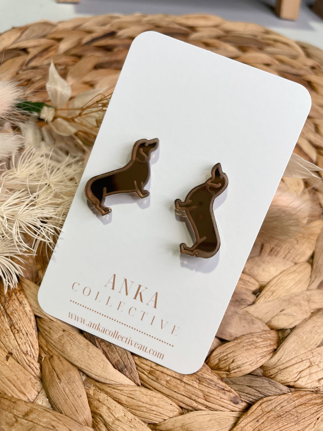 Sausage Dog Stud Earrings