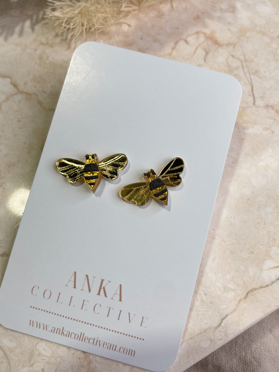 Bumble Bee Stud Earrings