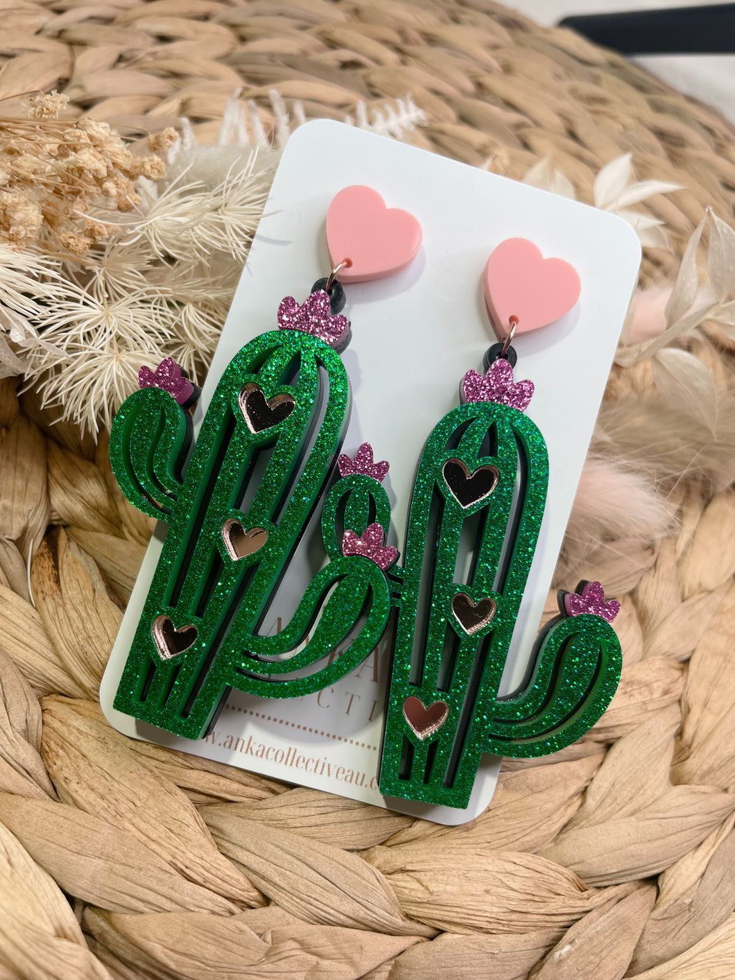 Love Cactus Dangle Earrings