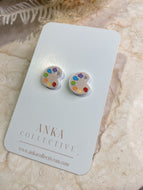 Paint Pallet Stud Earrings
