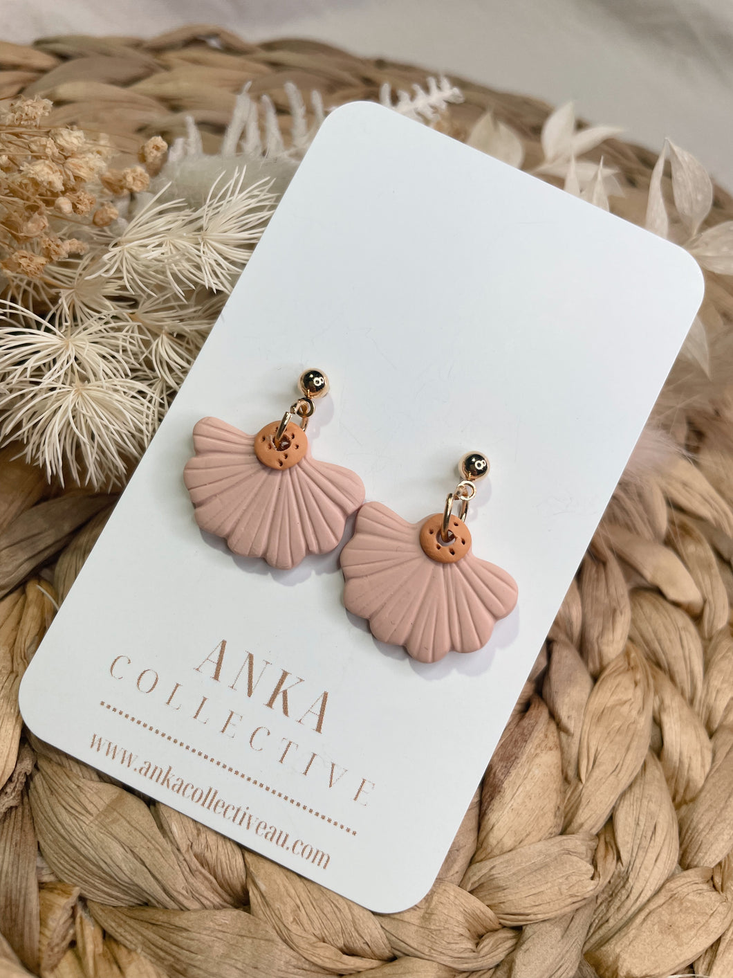 Blush Daisy Statement Earrings