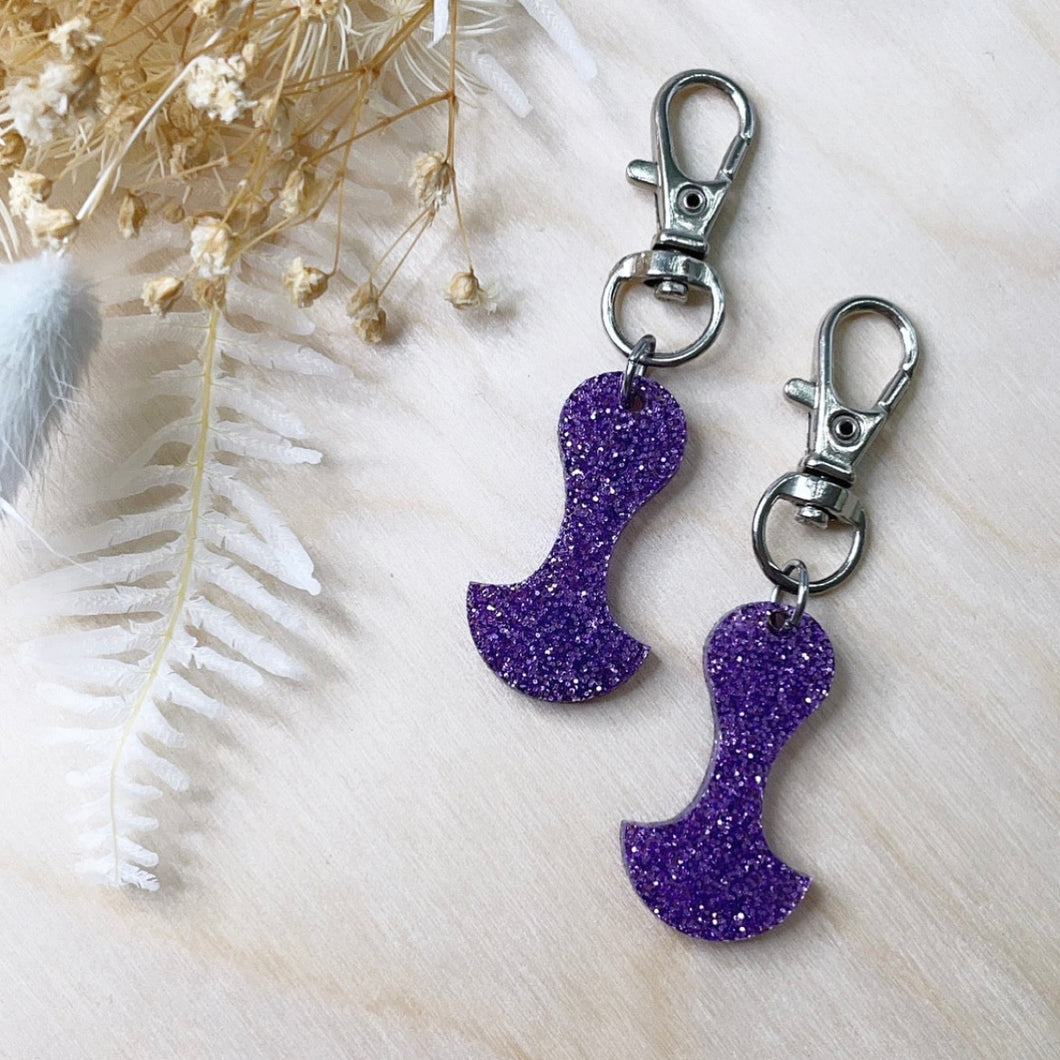 Purple Glitter Trolley Tokens