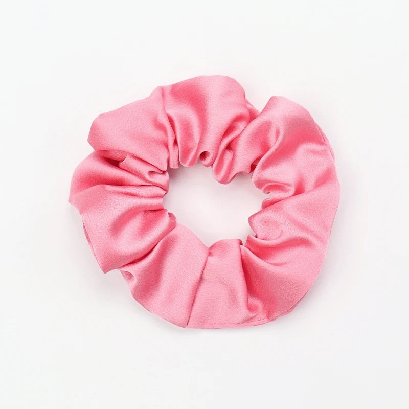 Mini Blush Satin Scrunchie